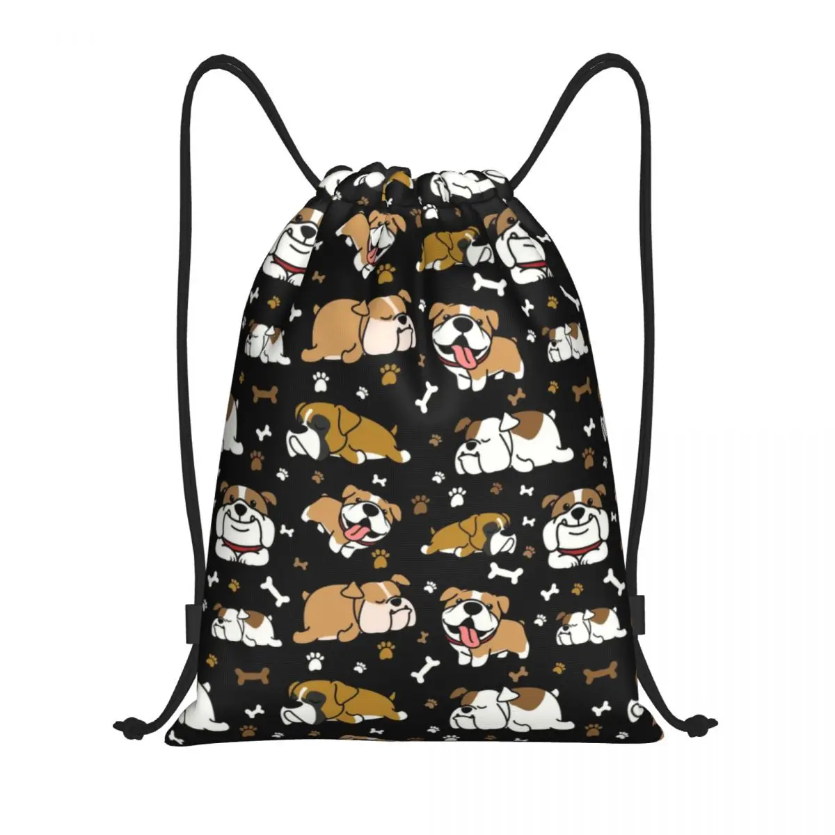 

Custom Cute English Bulldog Drawstring Bags for Shopping Yoga Backpacks Men Women French Bulldog Dogs Sports Gym Sackpack