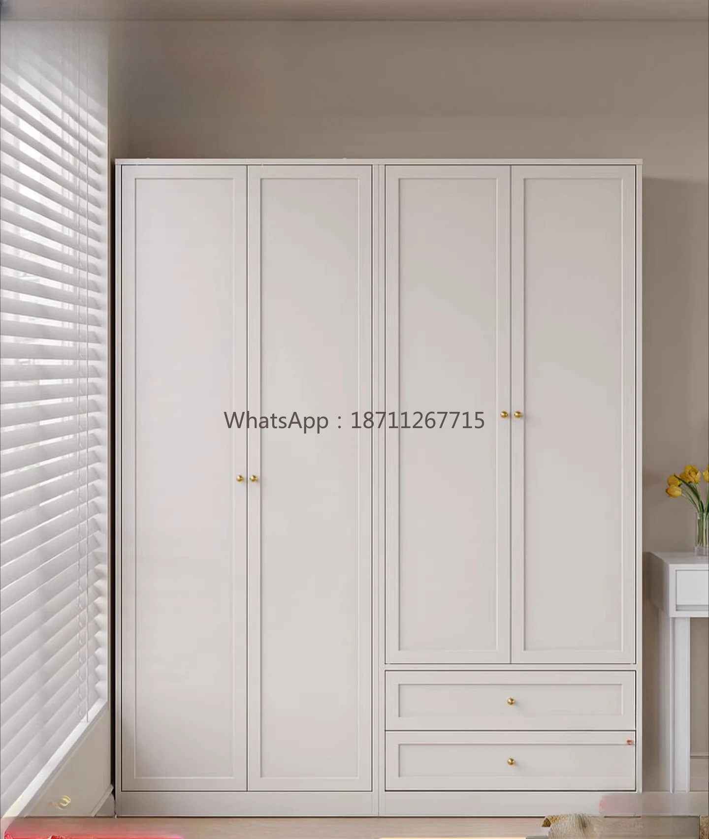 

Маленький шкаф для квартиры, простой современный гардероб для спальни, готовый французский шкаф-купе