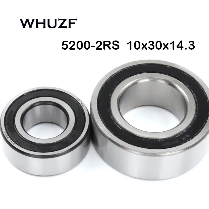 

5200 2RS 5200ZZ Bearing 10*30*14.3 mm ABEC-7 ( 1 PC ) Axial Double Row Angular Contact 5200RS 3200 2RS ZZ Ball Bearings