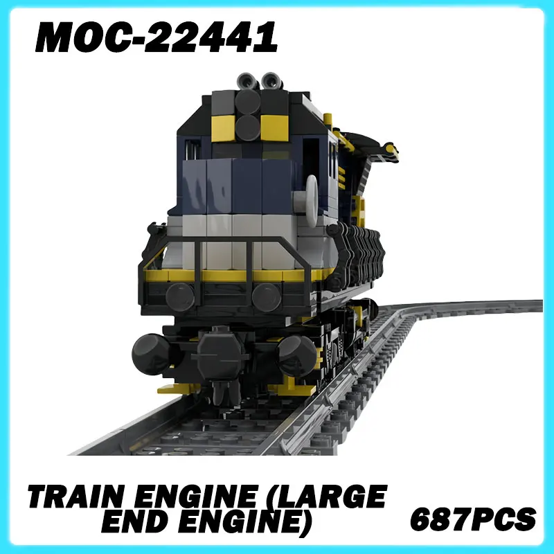 

MOC-22441 Строительный блок, серия мини-поезд, двигатель поезда (большой концевой двигатель), Коллекционная образовательная модель, игрушка-головоломка для мальчиков, подарок 687P