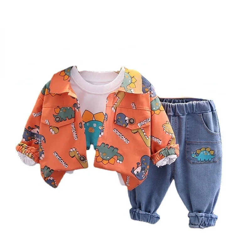 

New Spring Autumn Fashion Baby Boys Clothes Children Girls Jacket T-Shirt Pants 3Pcs/Sets Toddler Casual Costume Kids Tracksuits