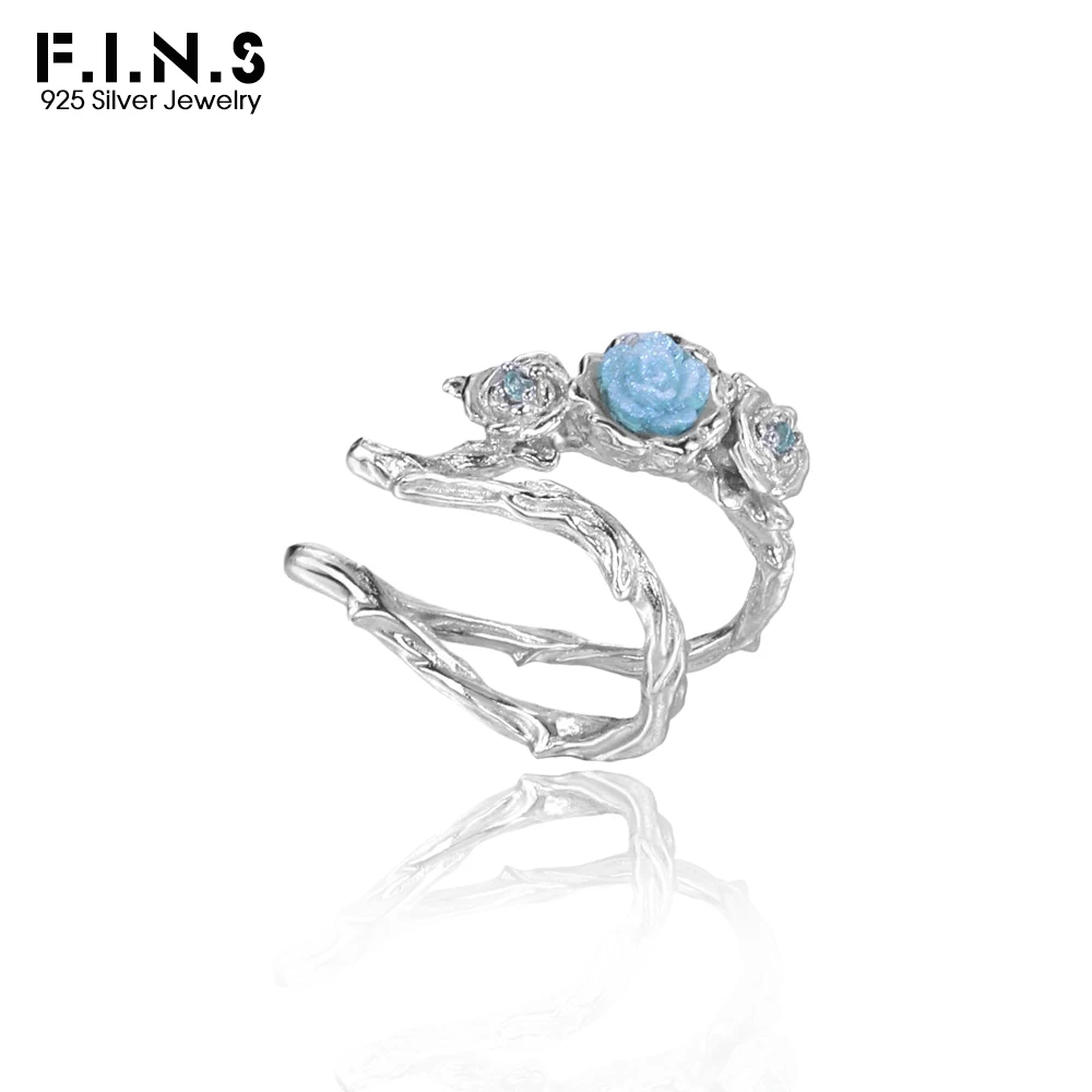 

F.I.N.S 1 шт. оригинальные серьги-клипсы из стерлингового серебра 925 пробы с шипами, нерегулярный слой, цветок, наушники, катильда, ювелирные изделия, подарки