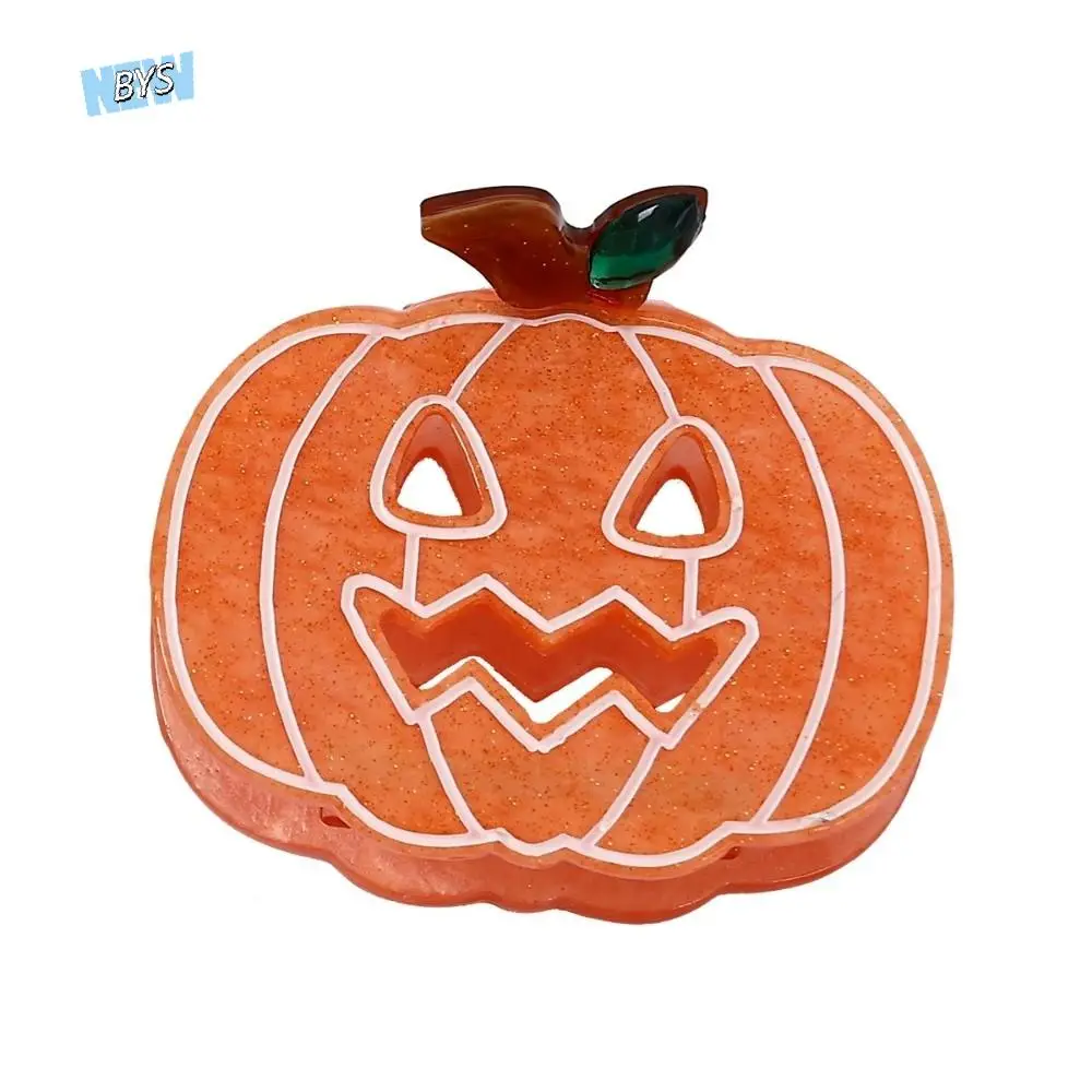 

Creative Funny Halloween Shark Clip Ghost Waterproof Pumpkin Hair Clip Creative Black Cat Acetic Acid Hair Claw Travel