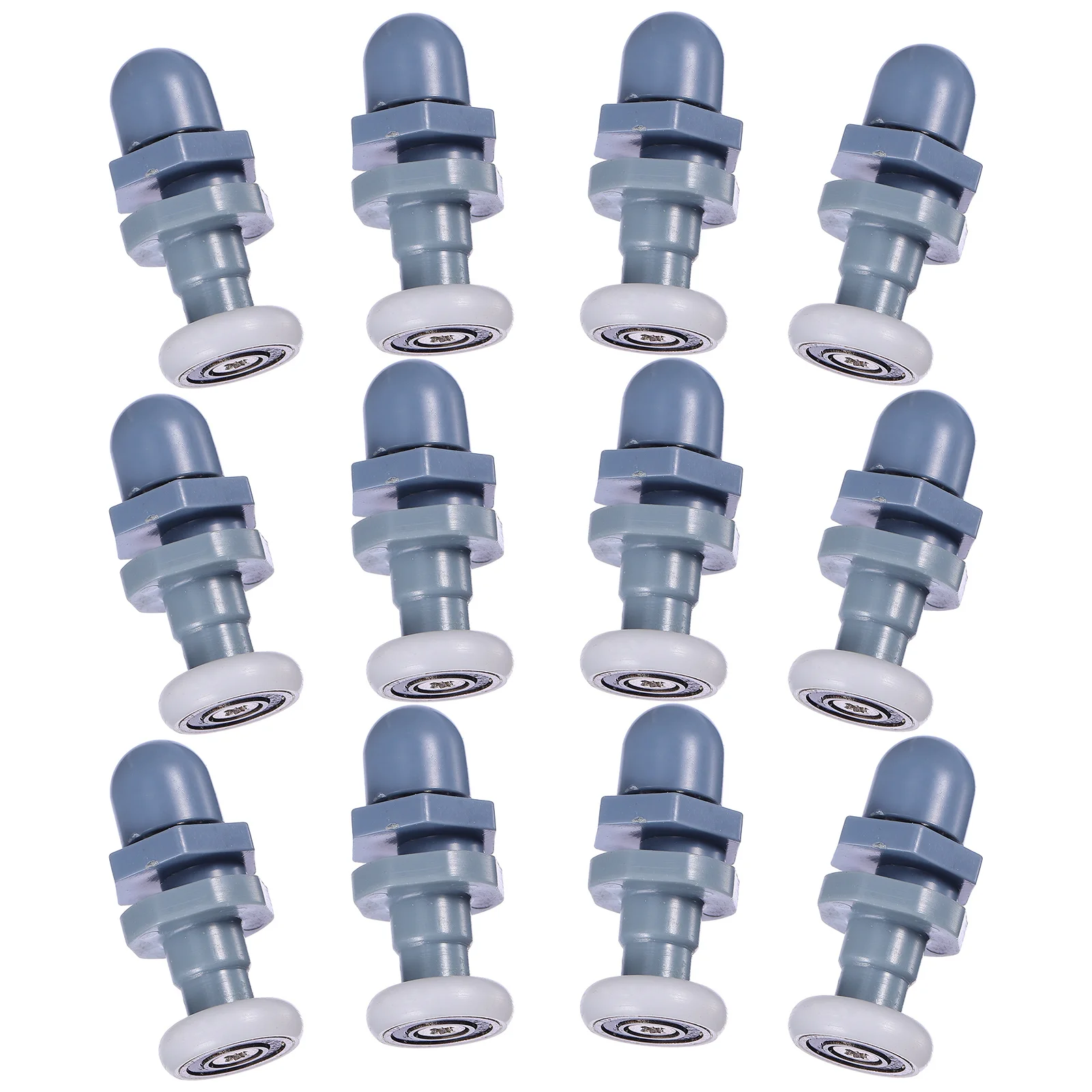 12 قطعة بكرات الباب الزجاجي المنزلق ل 19 مللي متر أبواب الدش استبدال بكرات عدة الحمام عجلات مكعبات الأجهزة السفلية #2