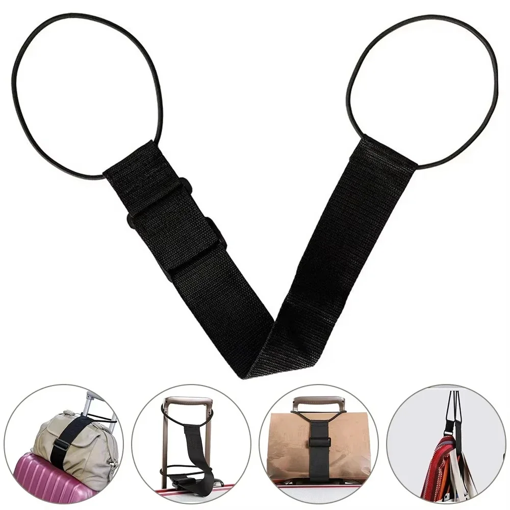 1Pc Versatile Elastic Luggage Strap Adjustable Connector Belt Reusable Suitcase Fixed Travel Security Carry On Bungee Straps