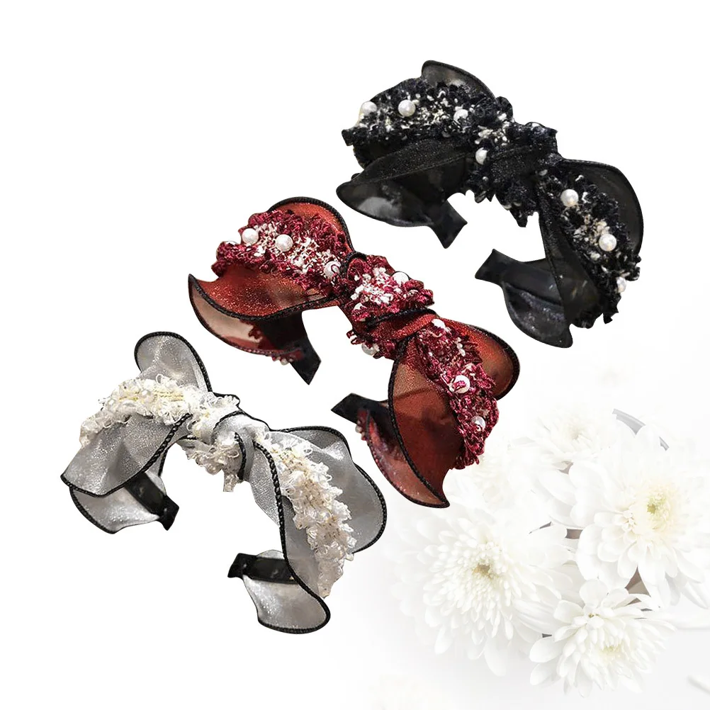 

3Pcs Lace Headband Wide Side Fashionable Headdress for Women Party Hair Accessories Cosplay Headband Stage Performance Daily