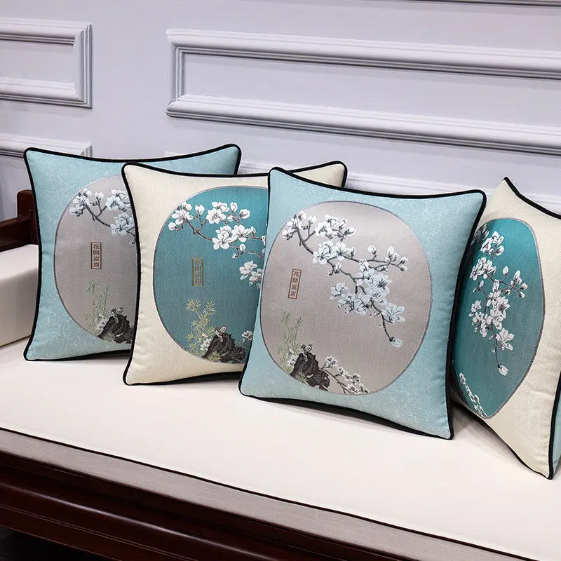 

Новые декоративные подушки для дивана в китайском стиле, элитные подушки-спинки из красного дерева для украшения гостиной и дивана в доме