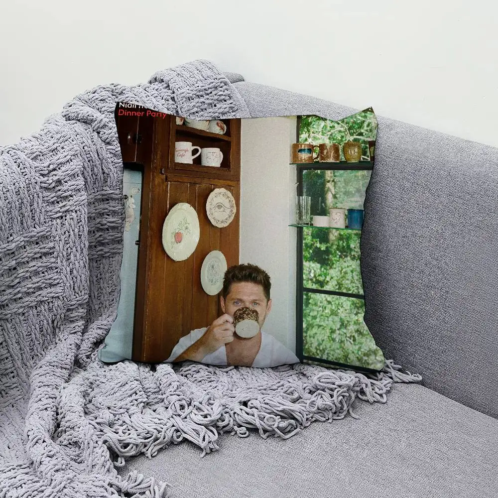 

N-Niall H-Horan Dinner Party 30x30cm 45x45cm Pillow Case Decor Protective Covers Comfortable Soft For Sofa Living Room Home Offi