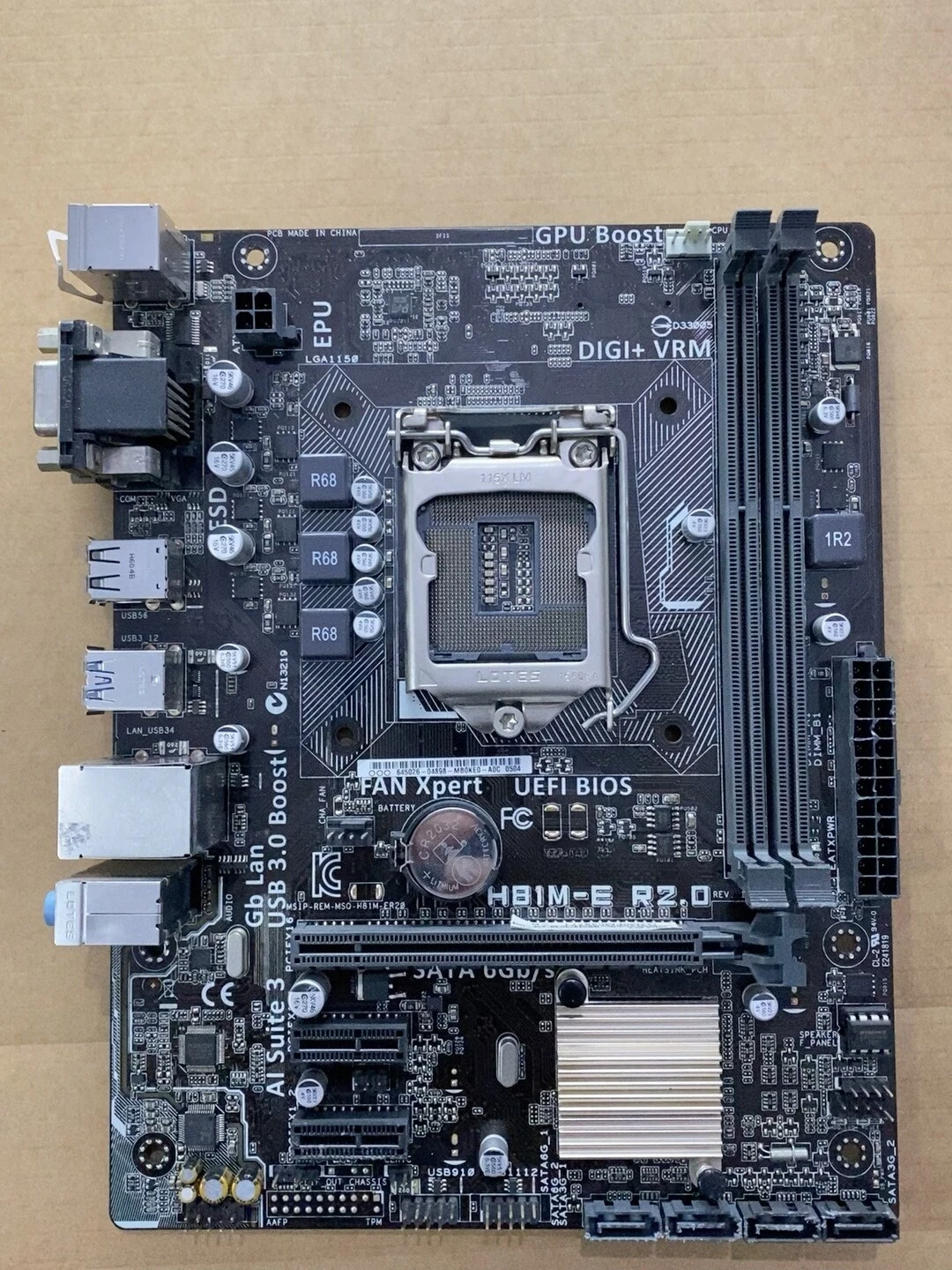 Used H81M-E R2.0 main board supports 1150 pins 4th generation series cp
