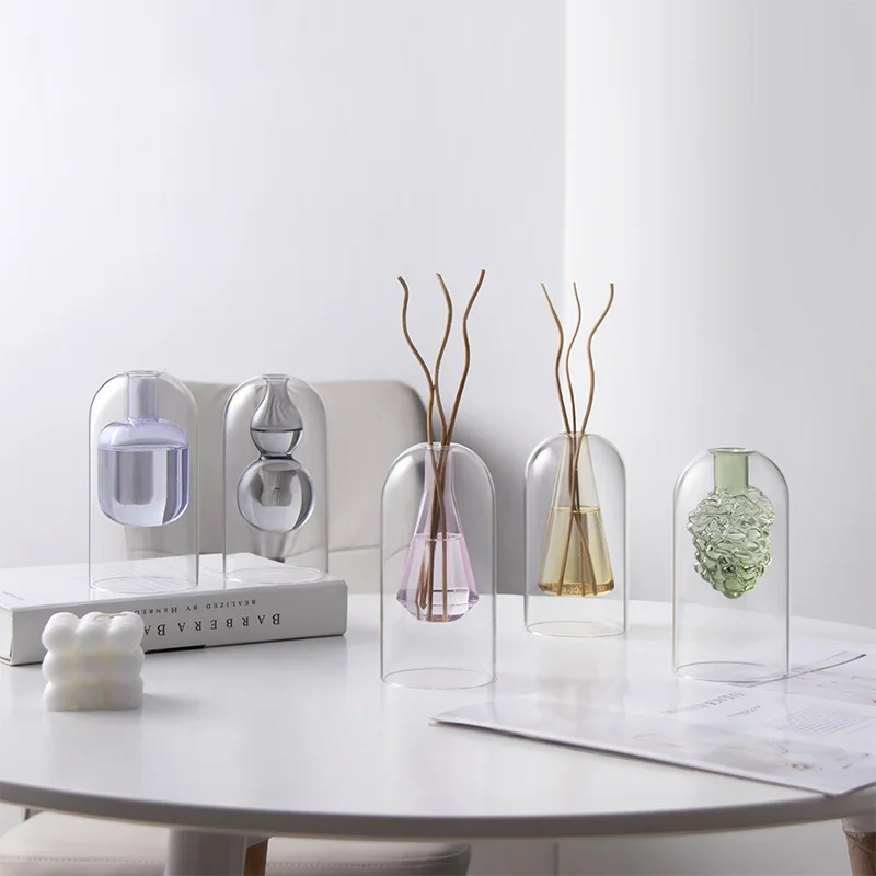 이중 유리 에센셜 오일 디퓨저 병 아로마테라피 장식 침 - Home Fragrance Bottle 리뷰 및 가격
