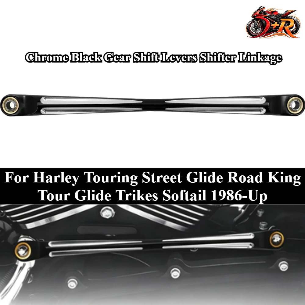 

For Harley Touring Street Glide Road King Tour Glide Trikes Softail 1986-Up CNC Chrome Black Gear Shift Levers Shifter Linkage
