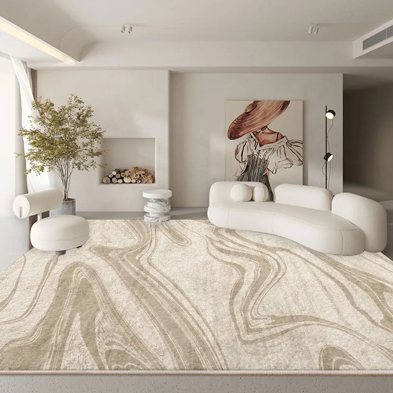 

Modern Minimalist Extra Thick Faux Wool Area Rug - Large Bedside Living Room Carpet Ins Style Coffee Table Floor Mat