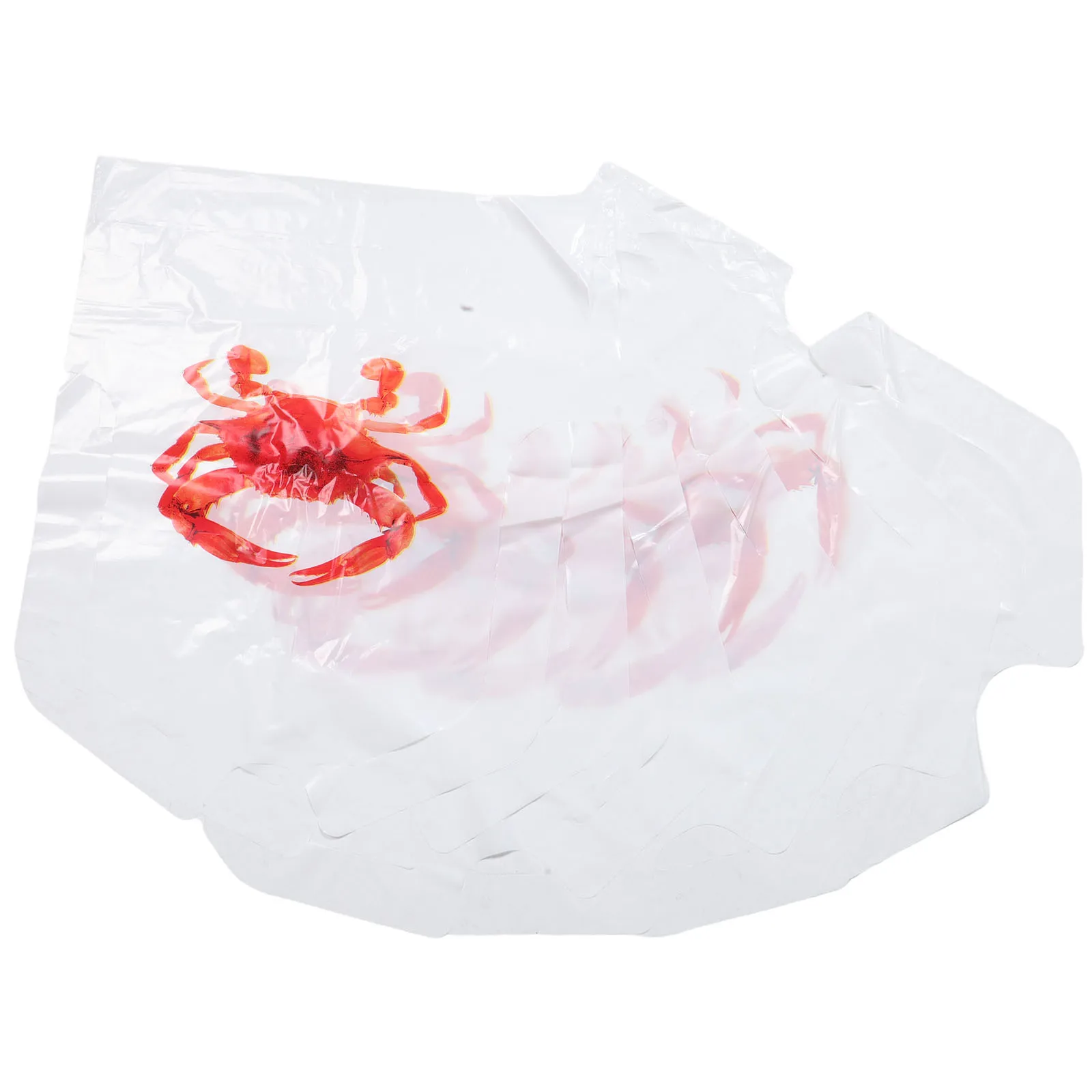 

100pcs Disposable Plastic Crab Aprons Oil Resistant Bibs for Adult Cooking Party Supplies Seafood Lobster Boil Crawfish Shrimp