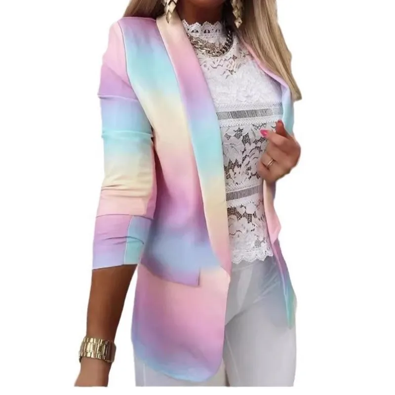 Long Sleeve Slim Top Coat Women's Small Suit Polyester Veste Femme Blazer Feminino Roupa Feminina Womens Blazer Jacket