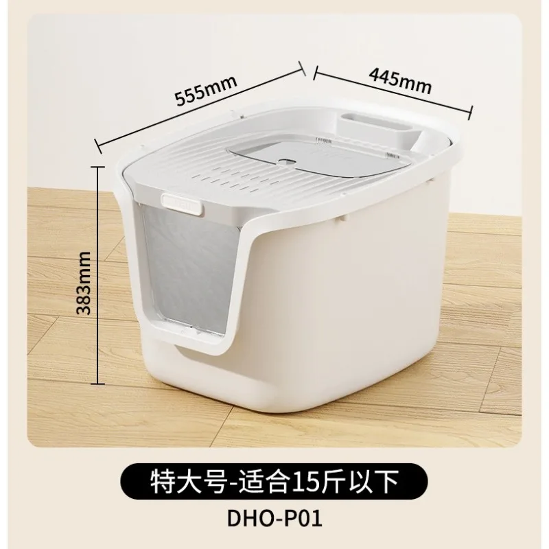 litter box Fully enclosed deodorizing top-entry extra large anti-splashing feces basin Sandbox toilet