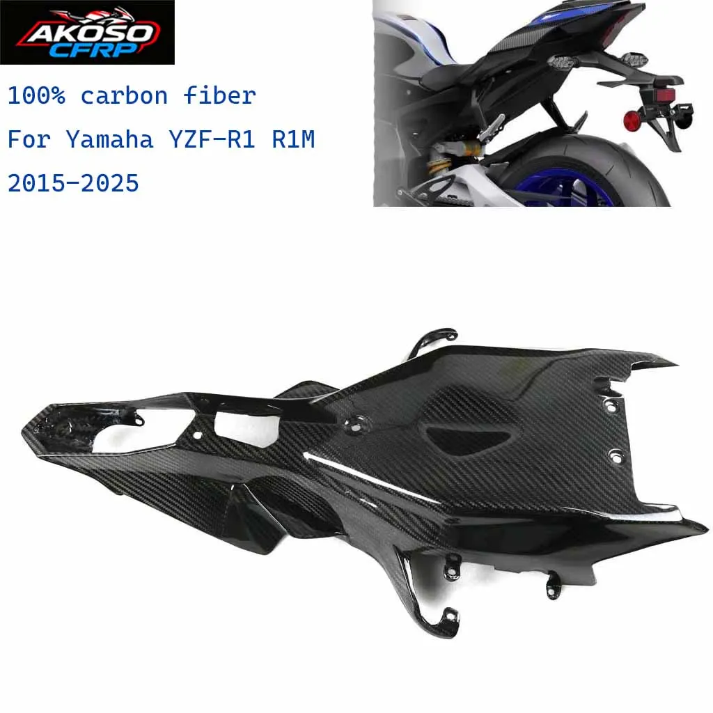 

For Yamaha YZF-R1 R1M 2015-2025 Motorcycle Under Accessories 100% 3K Carbon Fiber Tail Seat Bottom Cover Panel Fairing Protector