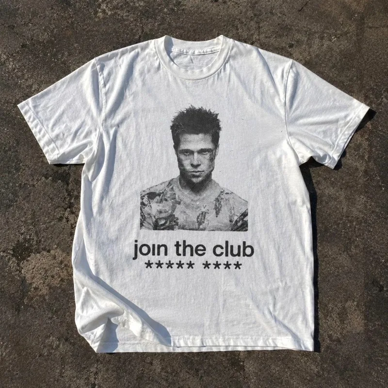 Retro Fight Club Herren-T-Shirt Sommer Neuer Stil Unisex High Street T-Shirt – Detail 3