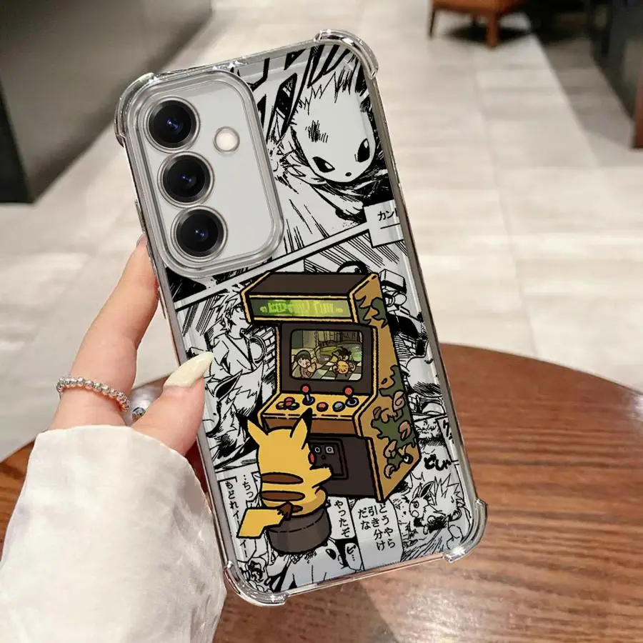 لطيف بيكاتشو لينة فوندا عودة غطاء الهاتف حقيبة لهاتف سامسونج غالاكسي A22 A12 A15 A30 A14 A25 A24 A36 A23 A35 A16 A13 #2