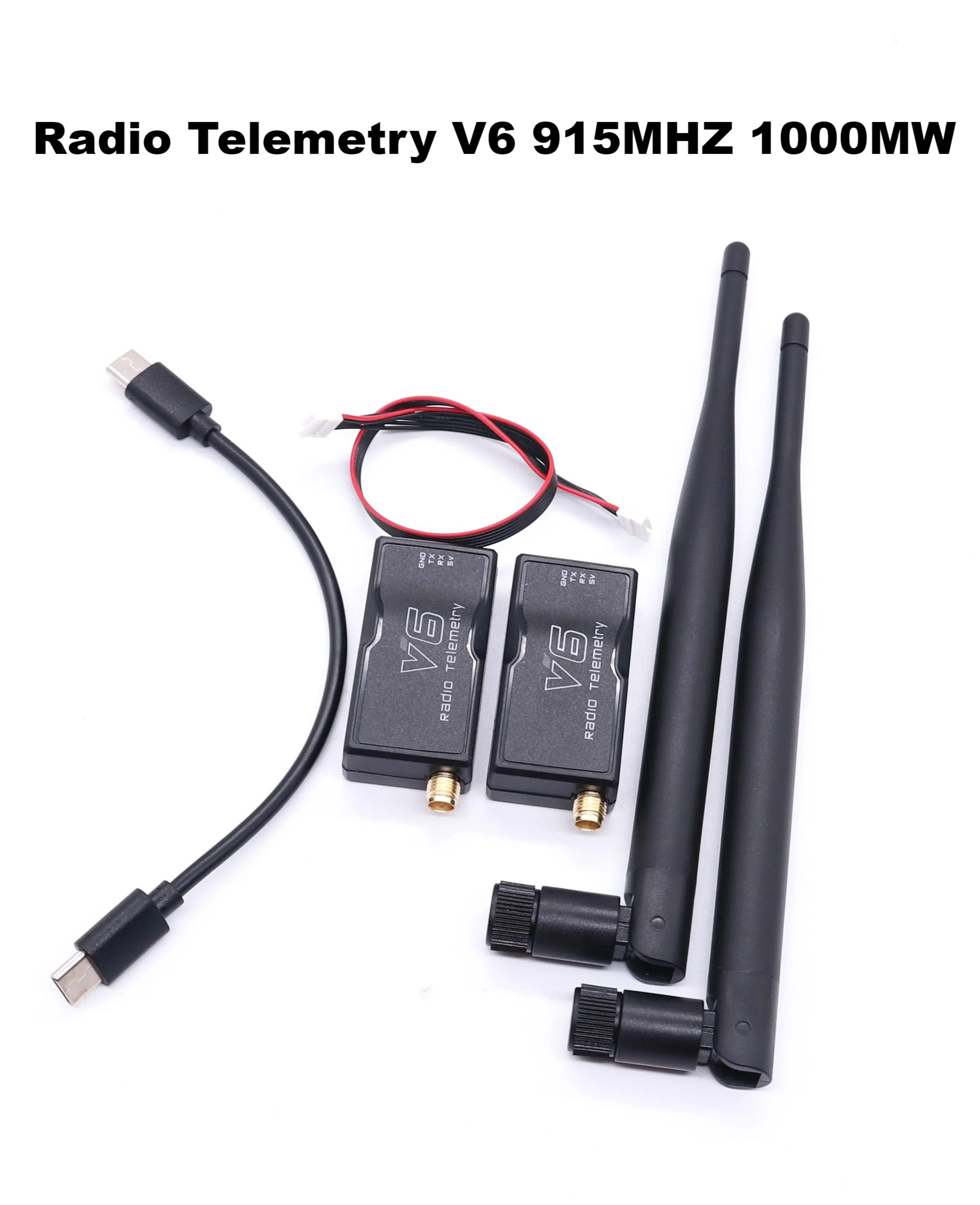 RCtoSky 3DR Radio Telemetry V6 433MHZ 915MHZ 100MW/500MW/1000MW Air and Ground Data Transmit Module with OTG cables for 6C PRO