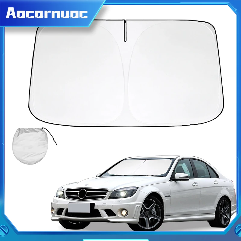 

For Mercedes Benz C Class W203 Sedan C200 C220 C280 Car Window Sunshade Cover Sun Shade Windshield Visor Protector Windscreen