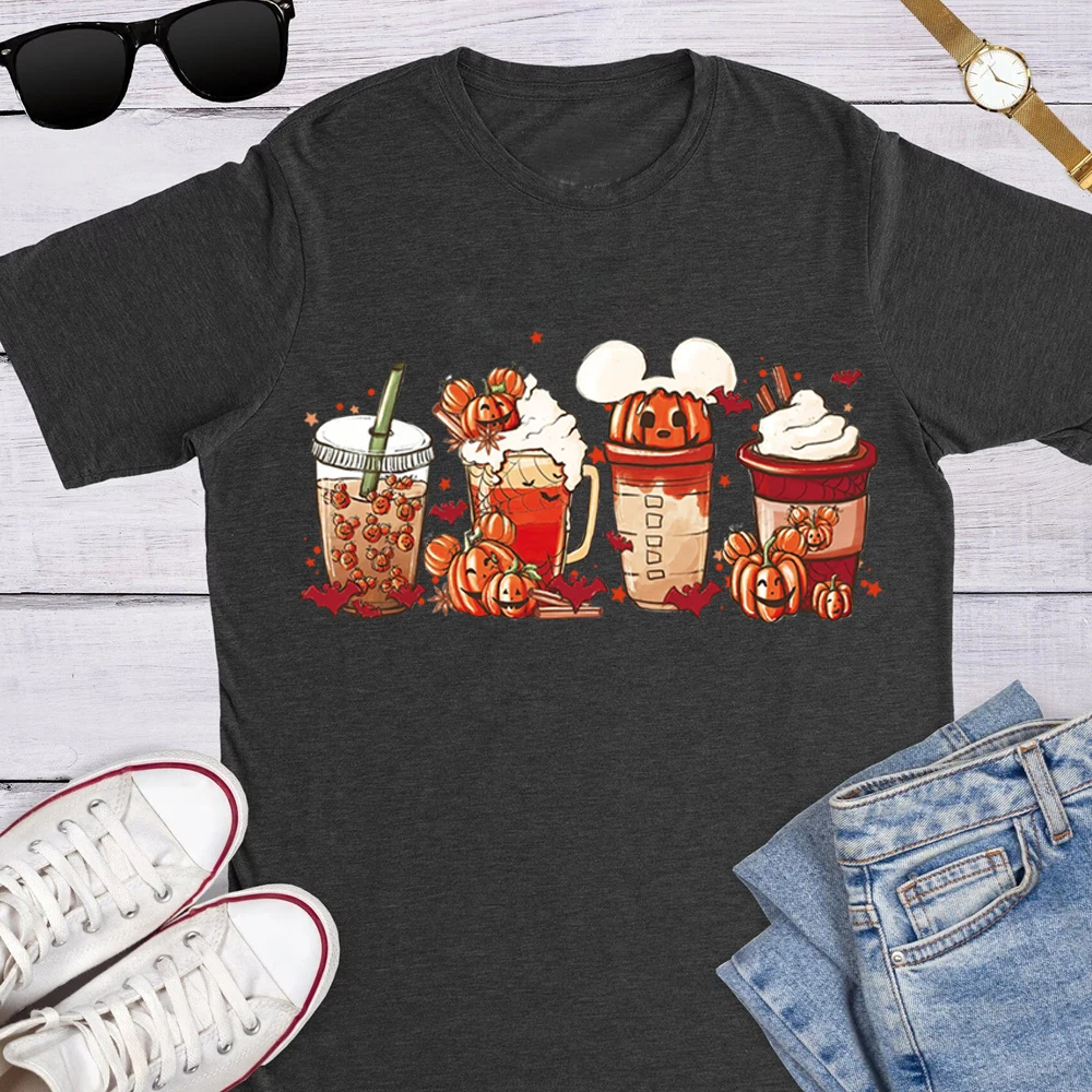 Паста с рисунком тыквы, мороженого, молока, чая, горячей пасты