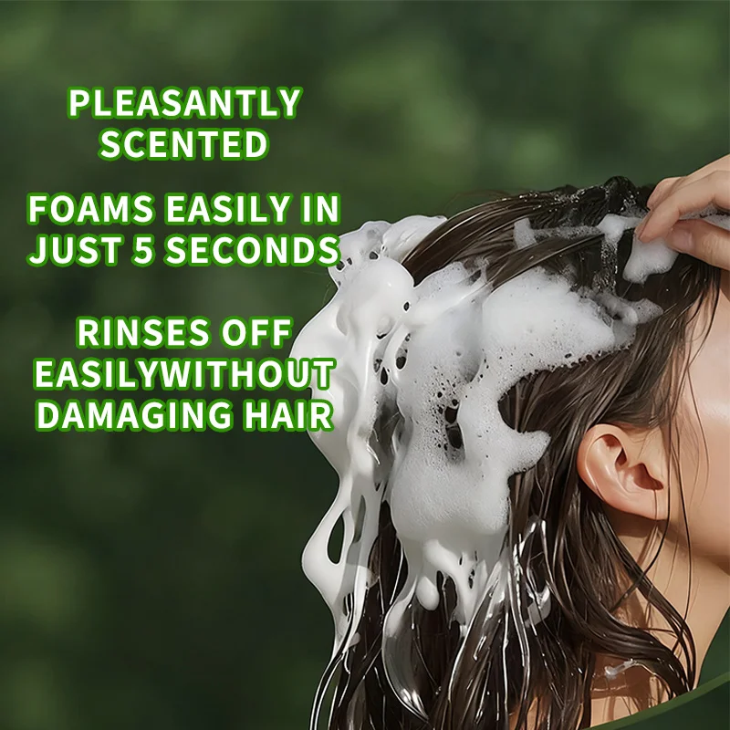 Natural Herbal Extract Handmade Soap 120g Gently Clean Scalp Oil Nourish Hair Texture Portable Home Travel Solid Shampoo Bar