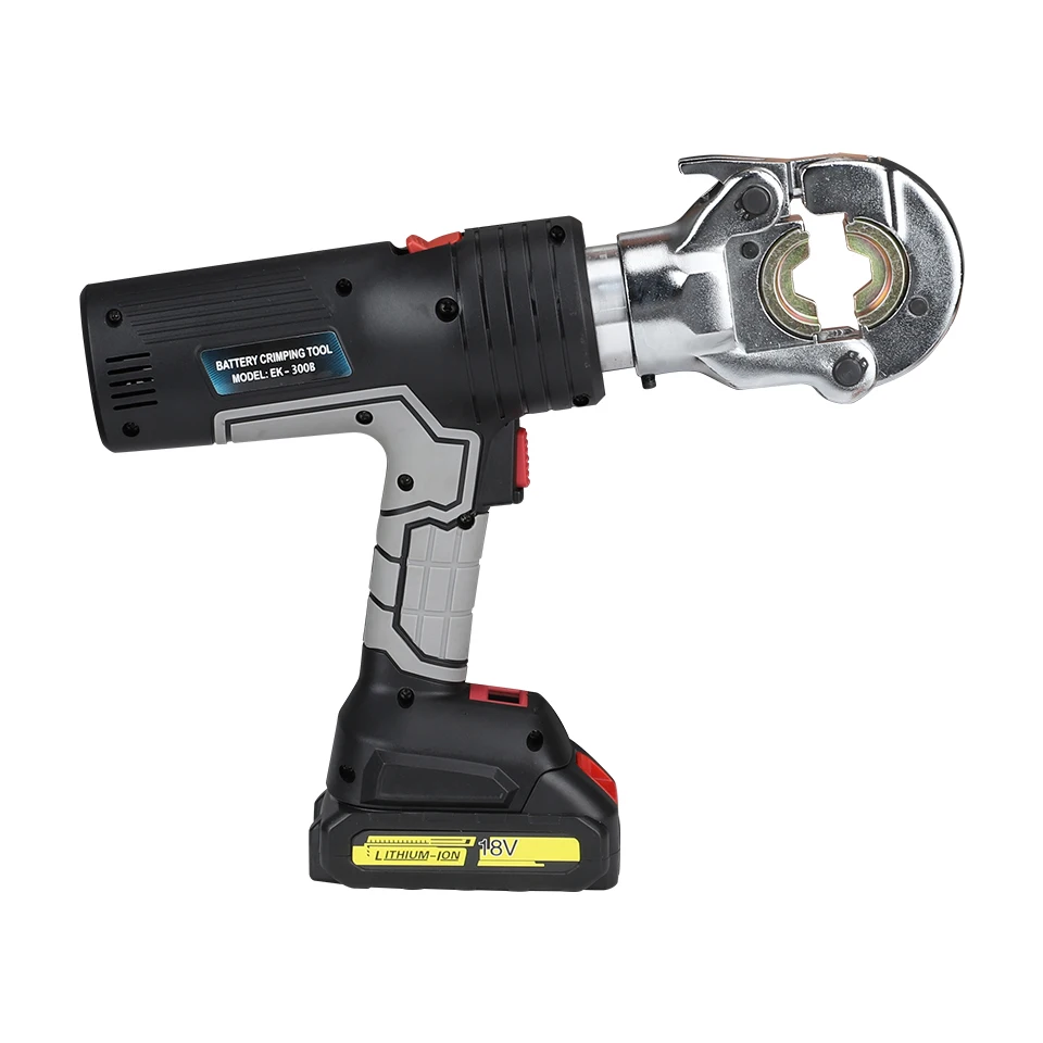 EK-300B Battery-Powered Hydraulic Crimping Tool (16-300mm²) - Cordless Cable Lug Crimper