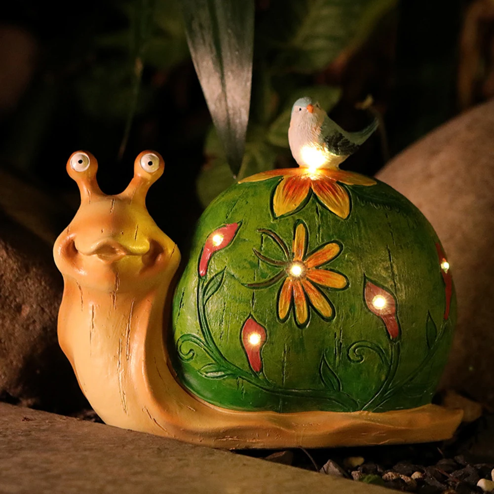 0.02w Solar Snail Light Outdoor Garden Decorative Landscape Lamp For Yard Patio Garden Pathway Porch Decor