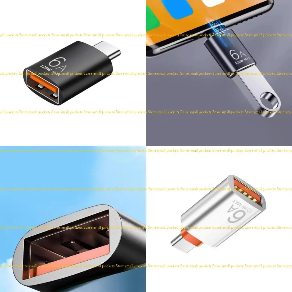 

R1WD USB To Type C Adapter Fast Charging Adapter 6A for Smartphones & Tablets