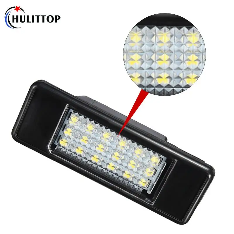 1Pair Car License Plate Light 18 Led Number License Plate Light for Peugeot 307 5D Hatchback 407 508 4D Sedan 8-30V light white