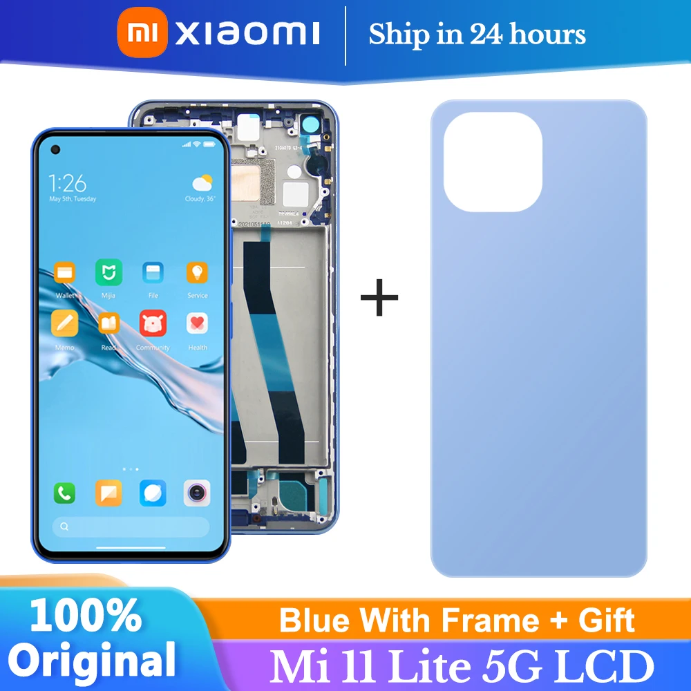 

100% Original 6.55" Display For Xiaomi Mi 11 Lite M2101K9AG LCD Touch Screen Digitizer Assembly For Xiaomi Mi 11 Lite 5G lcd