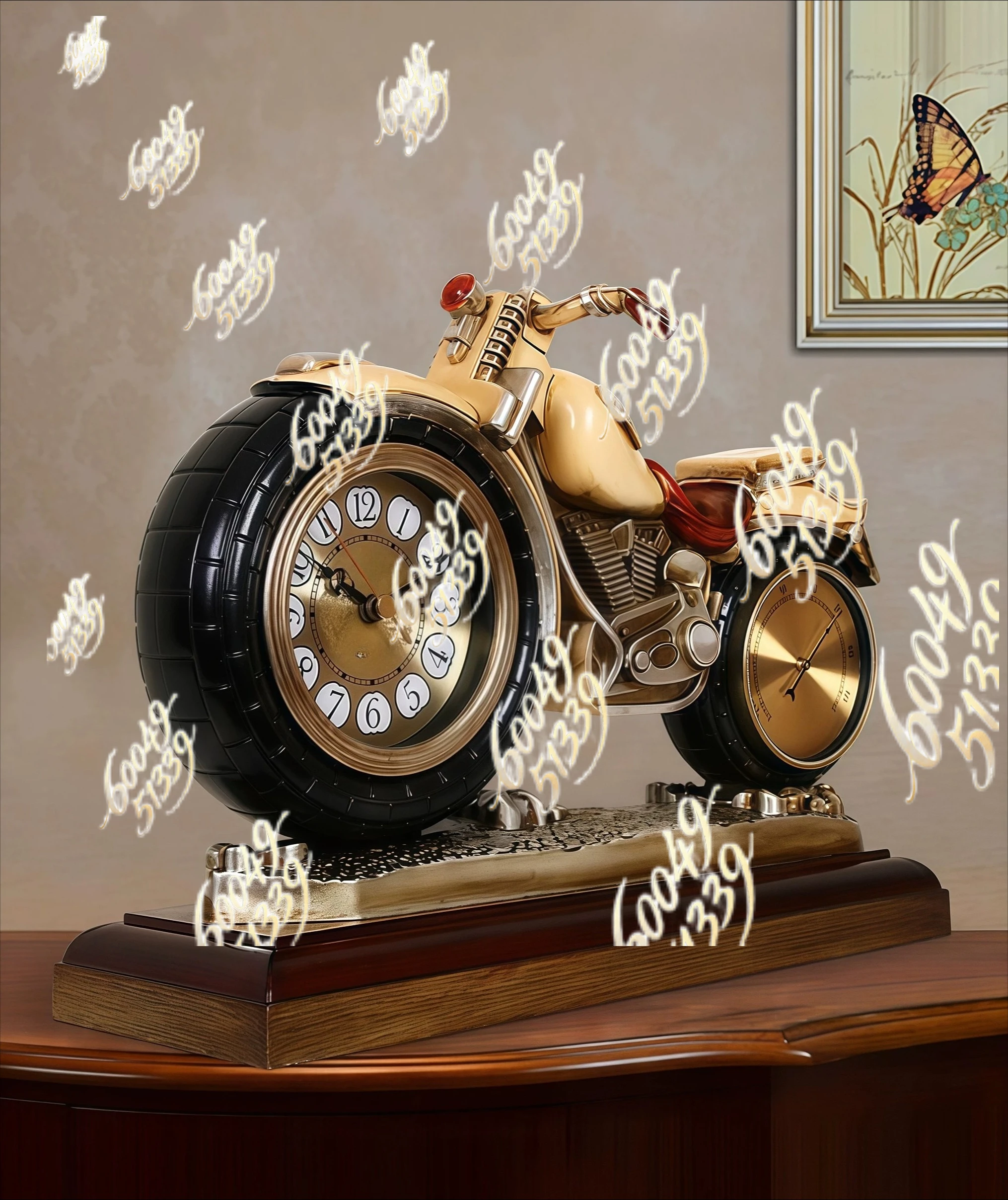 Apply to classy handmade for home living room clock desktop retrostylish creative motorcycle ornaments silent quartz clock