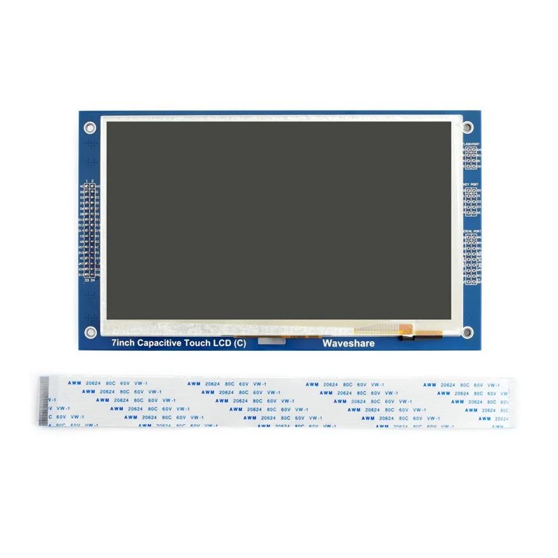 Waveshare-pantalla LCD gráfica Multicolor (C), 7 pulgadas, 800x480, GT911, controlador táctil, TFT, RA8875