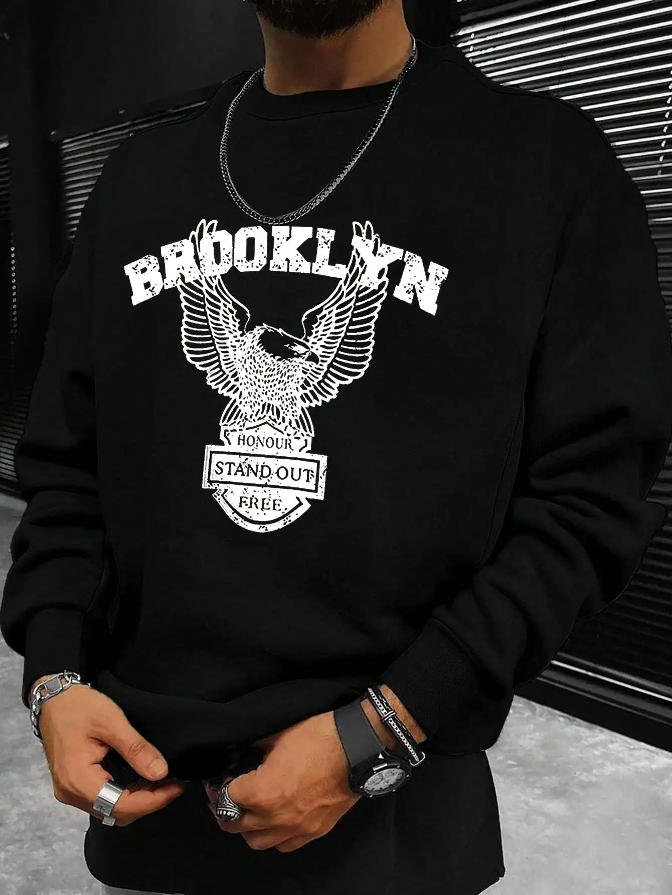 

Retro Brooklyn Creative Design Clothes For Mens Creative Fashion Hoodie Autumn Loose Streetwear Comfortable Casual Pullovers
