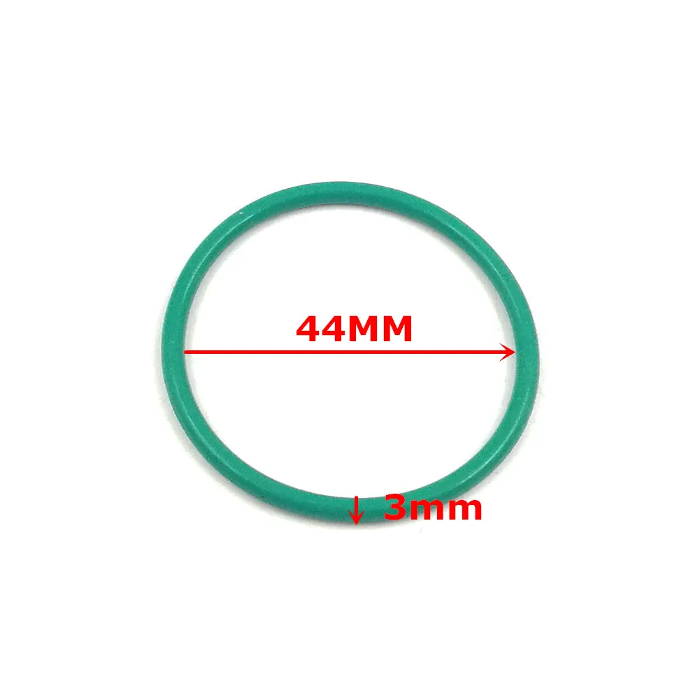 For KTM SX/EXC/XC/XC-W 200 250 300 380 44mm Diameter/3mm Thickness Green FKM Acid and Alkali Oil Resistant O-Rings Seal FPM