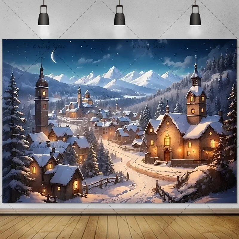 Christmas Tree Snowman Elk Print Pattern Tapestry Home Living Room Bedroom Dormitory Wall Decoration Background Fabric