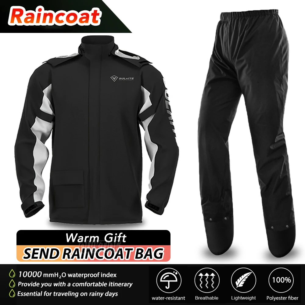

[High-Performance Rain Gear] Breathable High-raincoat Set - Riding Suit-Men's Durable Jacket Pants for Riding, Outdoor Sports
