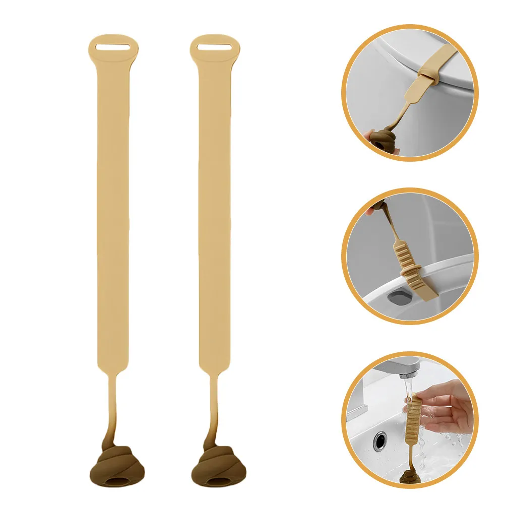 

2Pcs Poop Shape Toilet Seat Lifter Handle Silicone Bathroom Toilet Seat Lift Tool for Home Office Hotel Easy Install Clean Hands