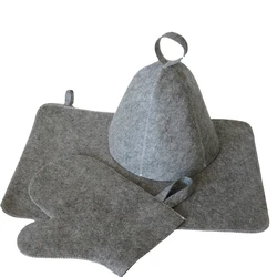 Anti Heat Sauna Hat Thicken Wool Felt Shower Cap Hair Turban Quickly Towel Drying Towel Hats Sauna Bathroom Accessories