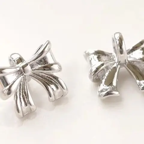 

2 шт. 11,7x9,7 мм, медное настоящее золото, милое и милое трехмерное ожерелье с сетчатым фильтром и бантом, кулон, аксессуар «сделай сам»