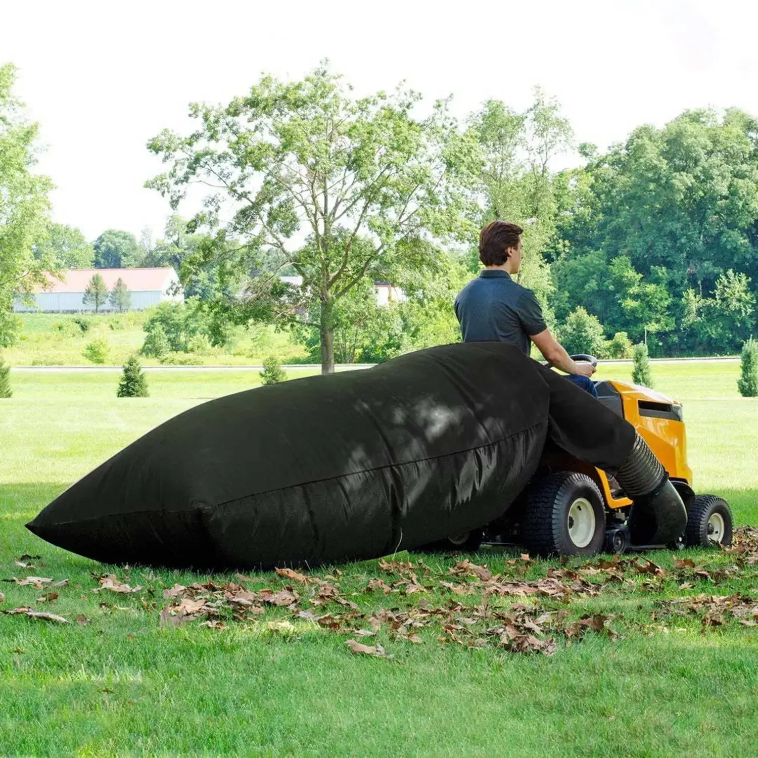 

2pcs Lawn Tractor Leaf Bag, 54 Cubic Foot Standard Leaf Bag, 112-inch Opening,Easy Leaf Collection, Sturdy Cloth, Easy To Store