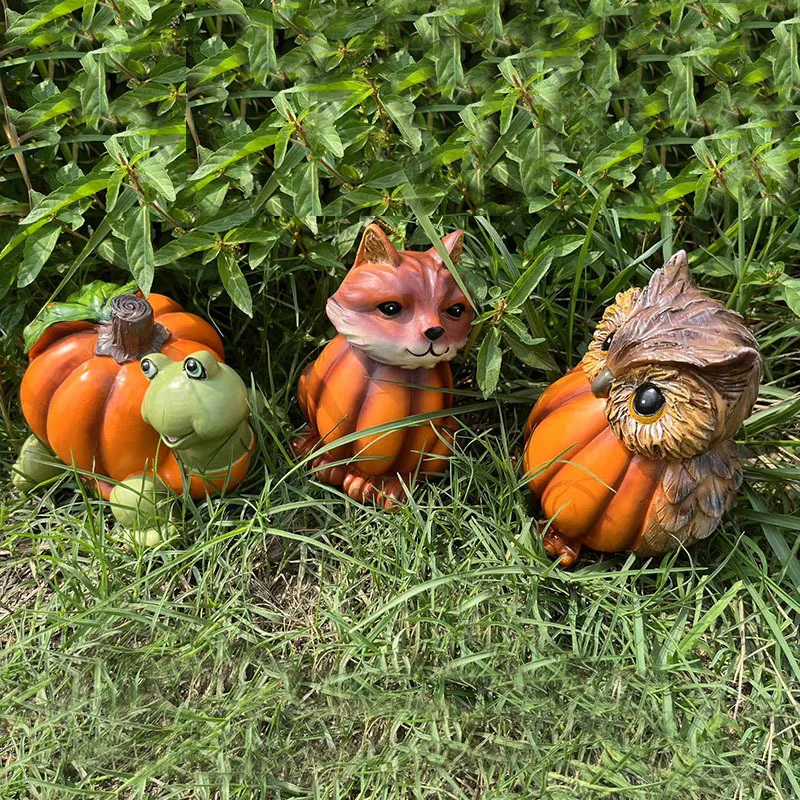 

Resin Ornaments Animal Head Portraits Pumpkin Statues Home and Garden Decorations Resin Crafts