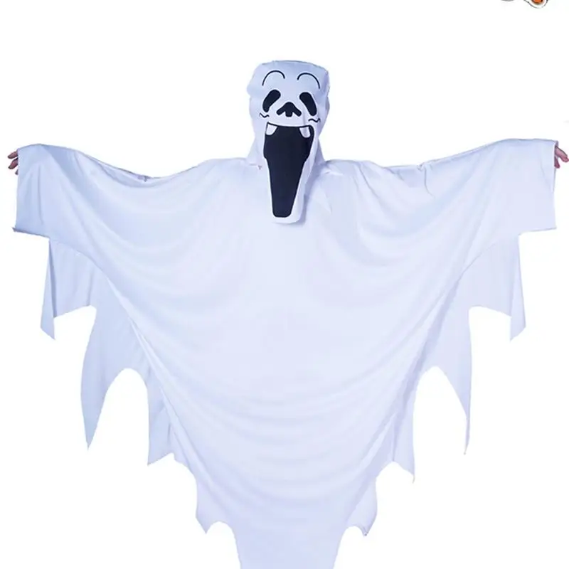 

Детский костюм призрака, белый наряд для пар, Хэллоуин, костюм призрака для родителей и детей, традиционный китайский сценический костюм