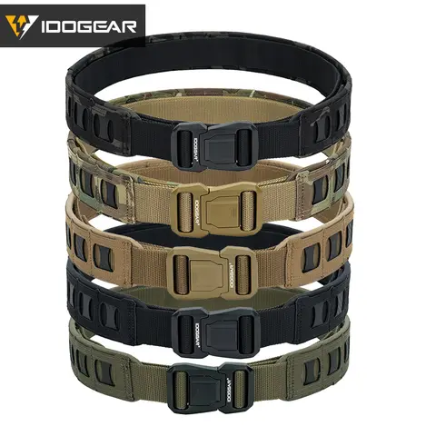 IDOGEAR 2 Inch Tactical Belt Quick Release Buckle MOLLE with Inner belt lightweight Belt for Men 3431