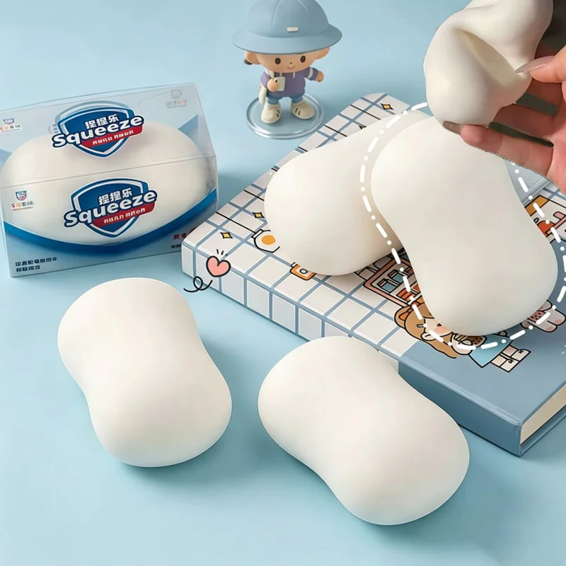 Pelota de Jabón Blanca y Rosa Hecha a Mano, Suave y Blanda, para Aliviar el Estrés, ASMR, Antiestrés, para Apretar, Regalo para Fiestas