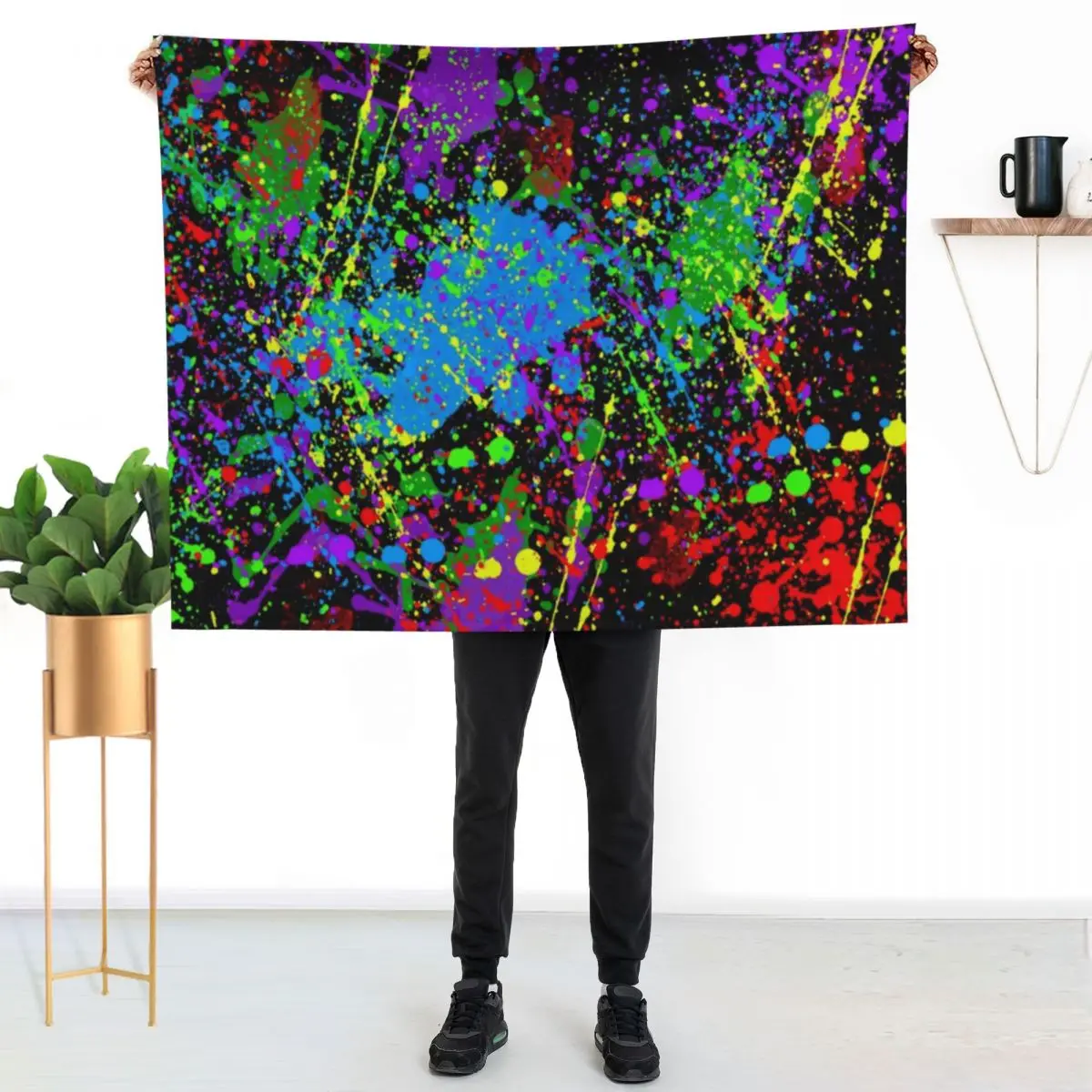Splattered Dreams Throw Blanket Custom For Sofa Thin christmas decoration Hairy Soft Beds Plaid Blankets