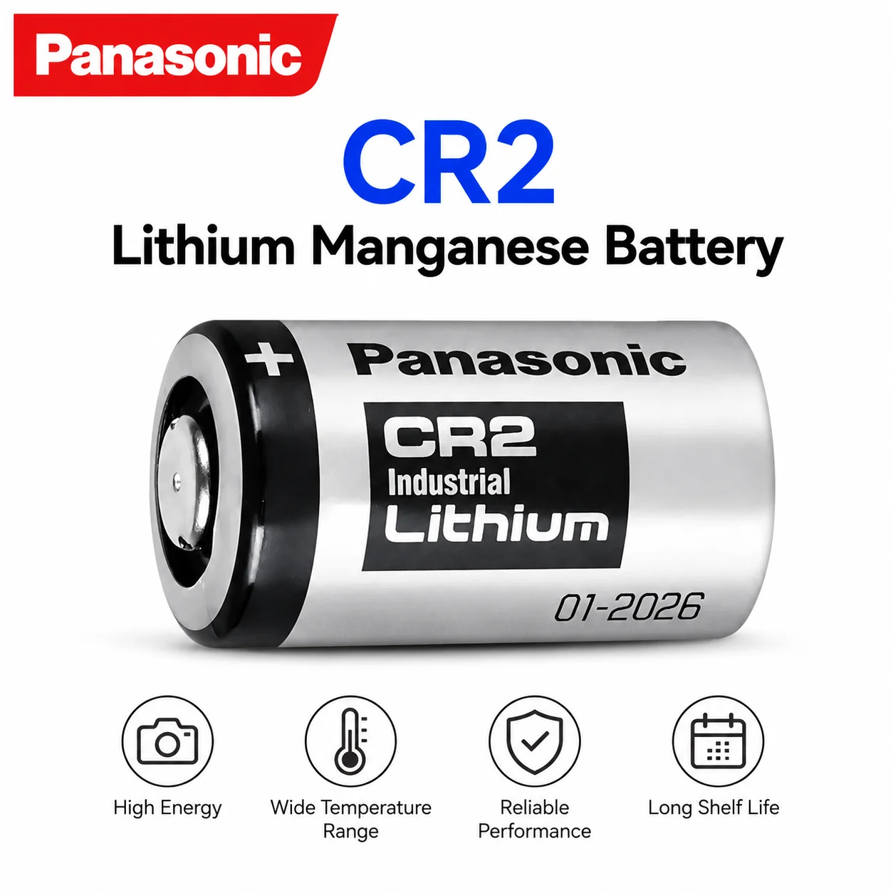 1-10 Stück Panasonic CR2 CR15H270 Lithium-Mangan-Batterie für Polaroid Mini 25 Kamera, Drucker, Scheibenbremse, GPS-Sicherheit