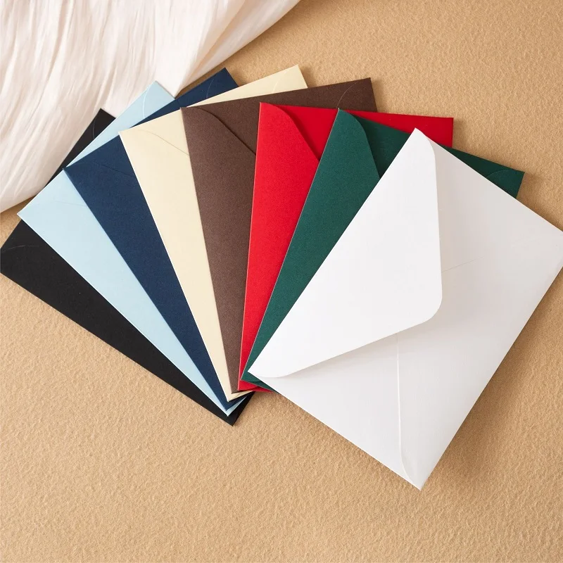 50pcs/lot 18.5x12.5cm Envelope Bag Packaging Postcard Card Wedding Invitation 250g Paper Envelopes Party Gift Boxes Storage Bags