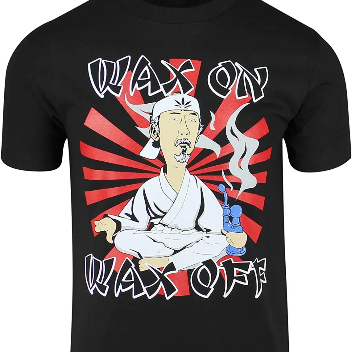 

Wax on Wax Off Mens Tee Shirts Funny Tee Men's 100% Cotton Casual T-shirts Loose Top Size S-3XL