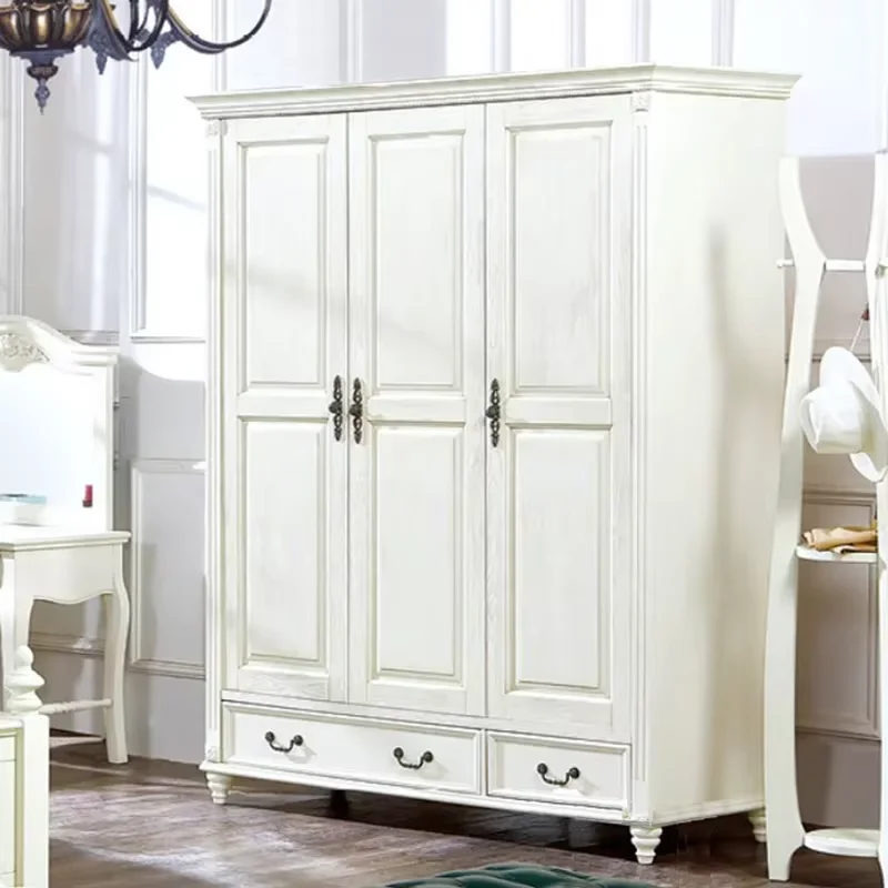 White Modern Drawer Wardrobe Nordic Wooden Large Hotel Clothes Storage Wardrobes Bedroom Apartment Ropero Armable Home Furniture